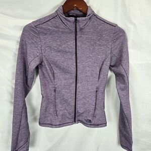 The North Face Purple Full Zip Lightweight Jacket Womens‎ XS Pockets Thumbholes